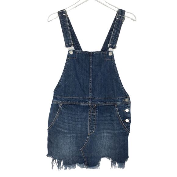 Free People Blue Denim Overalls - Picture 1 of 11